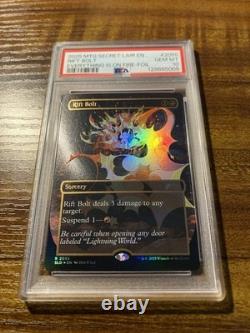 MTG? RIFT BOLT Borderless RAISED FOIL? SLD Everything Is On Fire PSA 10 RARE