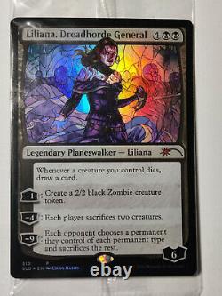 MTG Secret Lair Liliana, Dreadhorde General Stained Glass Mint Factory Sealed