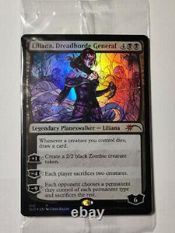 MTG Secret Lair Liliana, Dreadhorde General Stained Glass Mint Factory Sealed