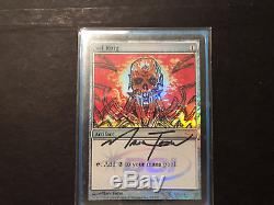 MTG Sol Ring Altered and Signed Foil! Beautiful card NM See pics