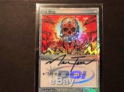 MTG Sol Ring Altered and Signed Foil! Beautiful card NM See pics