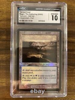 MTG? TAINTED FIELD FOIL? Torment CGC 10 GEM MINT Uncommon DUAL MANA Land LOW POP