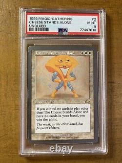 MTG? THE CHEESE STANDS ALONE? Unglued PSA 9 MINT RARE Enchantment 1998 POP 1