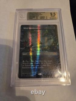 MTG Tarkir Dragonstorm Misty Rainforest Dragonscale Foil BGS9.5