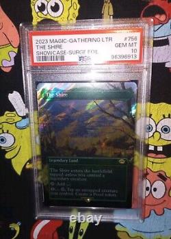 MTG The Shire BORDERLESS SURGE FOIL LOTR Lord Of The Rings PSA 10