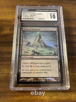 MTG? VAULT OF WHISPERS FOIL? Mirrodin CGC 10 GEM MINT Banned ARTIFACT Land LOW POP