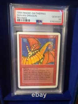 Magic The Gathering 1994 MTG Revised Shivan Dragon PSA 10 Gem Mint