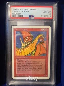 Magic The Gathering 1994 MTG Revised Shivan Dragon PSA 10 Gem Mint