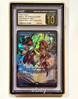 Magic The Gathering CGC 10 Think Twice 0425 Foundations Mythic Foil Showcase