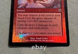 Magic The Gathering Card, Cave-In Mercadian Masques FOIL NM