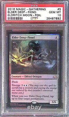 Magic The Gathering Elder Deep-Fiend FOIL Eldritch Moon Gem Mint PSA 10 (POP 1)