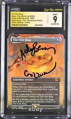 Magic The Gathering MTG Gollum One Ring Foil Borderless CGC ANDY SERKIS SIGNED
