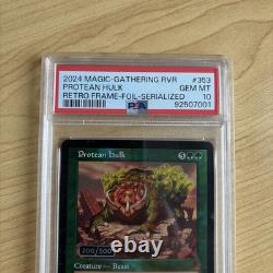 Magic The Gathering MTG PSA 10 Serialized Protean Hulk 2024 Frame-Foil 200/500