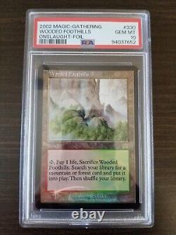 Magic The Gathering Onslaught foil Wooded Foothills PSA 10 Pop 3