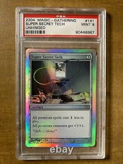 Magic The Gathering? SUPER SECRET TECH FOIL? Unhinged PSA 9 MINT Rare 2004 MTG