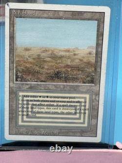 Magic The Gathering Scrubland Card Pen Mark Top Left Corner