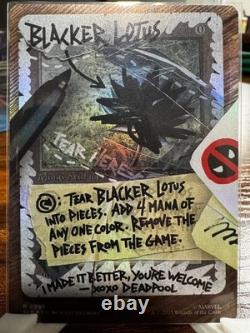 Magic The Gathering Secret Lair Drop Blacker Lotus 0869 Foil Alt Art Deadpool