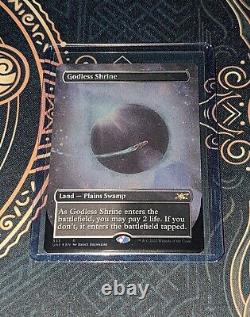 Magic The Gathering Unfinity Godless Shrine Art Borderless Galaxy Foil M/NM