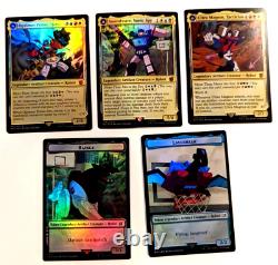 Magic The Gathering Universes Beyond 17 FOIL Transformers Card Set USED MTG NM-M