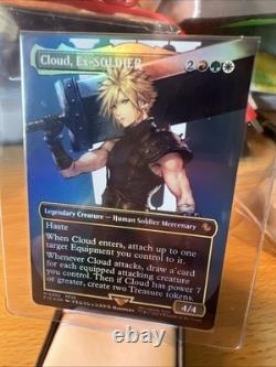 Magic the Gathering Final Fantasy Cloud Ex-SOLDIER Foil Borderless Card #202