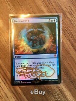 Magic the Gathering Foil Force of Will artist proof signed by Terese Nielsen