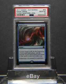 Magic the Gathering Iconic Masters Foil Mana Drain PSA 10 Gem MINT Graded