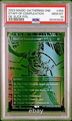 Magic the Gathering MTG Staff of Compleation Oil Slick Foil #358 PSA 10 POP 2