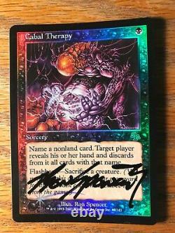 Magic the Gathering MTG foil Cabal Therapy Judgement signed by Artist NM