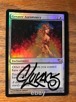Magic the Gathering MTG foil Greater Auramancy Shadowmoor signed by Artist NM