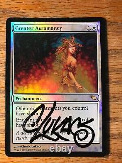 Magic the Gathering MTG foil Greater Auramancy Shadowmoor signed by Artist NM