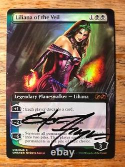 Magic the Gathering MTG foil Liliana of the Veil Ultimate Masters signed NM
