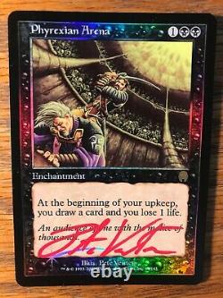 Magic the Gathering MTG foil Phyrexian Arena Apocalypse signed by Artist NM