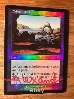 Magic the Gathering MTG foil Shivan Reef Apocalypse signed by Artist NM