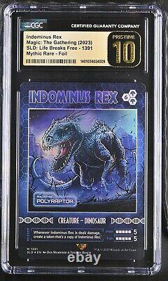 Magic the Gathering SLD Life Breaks Free Foil Indominus Rex CGC PRISTINE 10