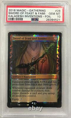 Magic the Gathering SWORD OF FEAST & FAMINE Kaladesh Inventions Foil PSA 10