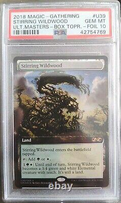 Magic the Gathering Stirring Wildwood U39 Ultimate Box Topper Foil PSA 10 GEM MT