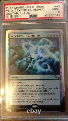 Magic the Gathering Very Cryptic Command Unstable 2017 Foil PSA 9 Mint