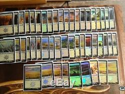 Massive MTG Collection of 300 FOIL Basic Lands with Old Borders