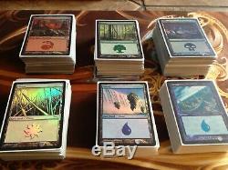 Massive MTG Collection of 300 FOIL Basic Lands with Old Borders