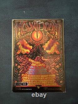 Mount Doom Borderless Poster Foil Serialized 38/100. MTG Lord Of The Rings