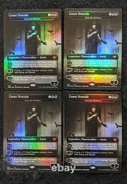 MtG 4x Foil Count Dracula (Sorin the Mirthless) Extended Art (VOW) Pack Fresh