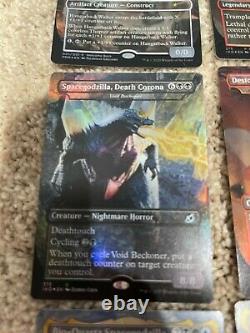 Mtg Complete Foil 20 Card Set Of Ikoria Godzilla Cards & New Secret Lair Lands