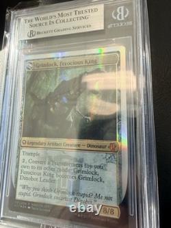 Mtg Grimlock Dinobot Leader Hascon 2017 Foil NM-MT BGS 8.5