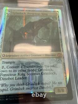 Mtg Grimlock Dinobot Leader Hascon 2017 Foil NM-MT BGS 8.5