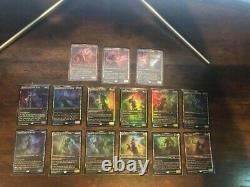 Mtg Set of Theros Secret Lair Bundle Stargazing Foil Gods All 15! N/M NO WARP