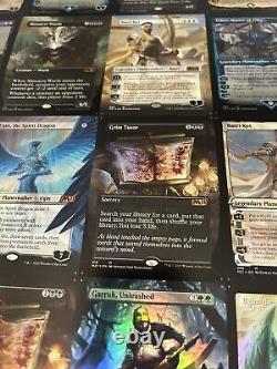 Mtg uncut foil sheet m21 full art extended art mythic varients