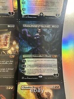 Mtg uncut foil sheet m21 full art extended art mythic varients