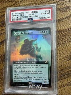 PSA 10 Magic Kogla, the Titan Ape RARE Ext Art Foil 328 IKO MTG Population 1