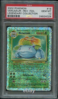 Pokemon Venusaur Reverse Foil PSA 10 Gem Mint 18/110 Legendary Collection