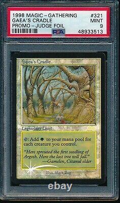 Psa 9 Mint Gaea's Cradle Foil 1998 Magic The Gathering Mtg #321 Promo Judge Rare